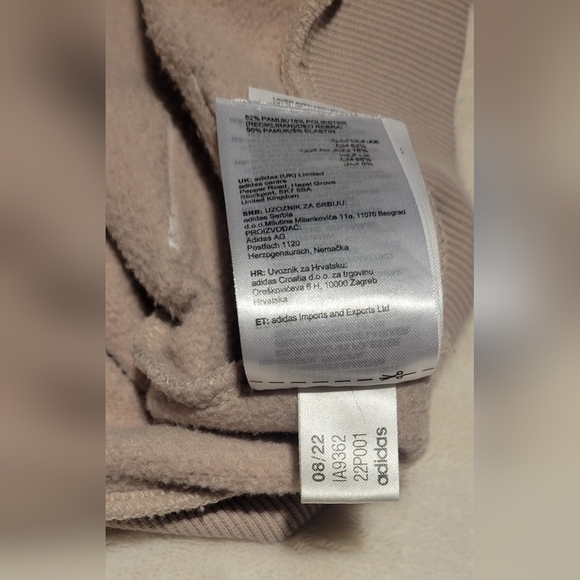 Adidas Sweatshirt Mens XL Taupe w/embossed adidas sportswear - Picture 9 of 13